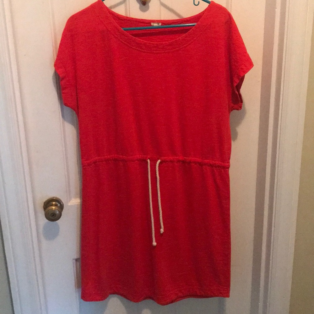 Red dress with tie